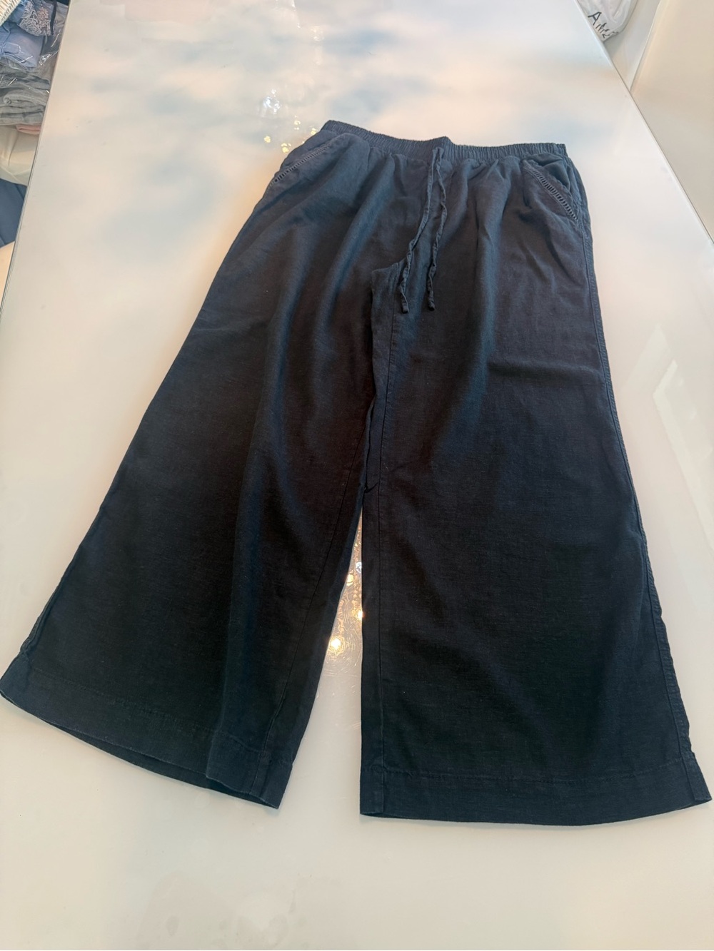 Briggs New York Men's Wide-Leg Drawstring Sweatpants - Black#A43
